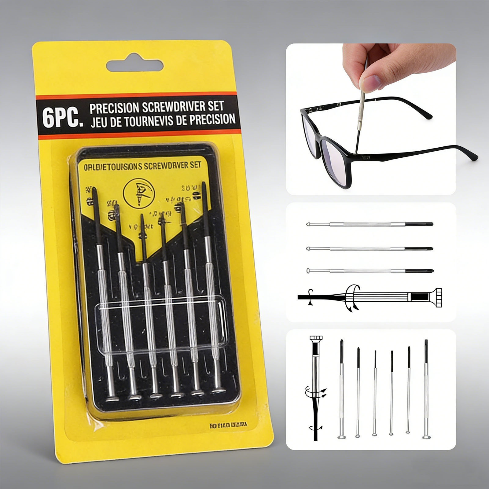 Screwdriver Set Precision - 6pcs screwdriver set, eyewear accessories, eyewear