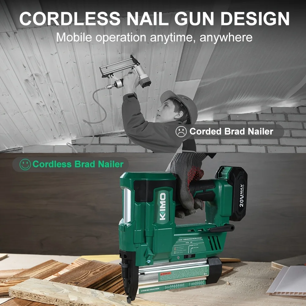 KEEHOME KIMO 18 Gauge Nail Gun - مراجعة Home Improvement Brad وسعره
