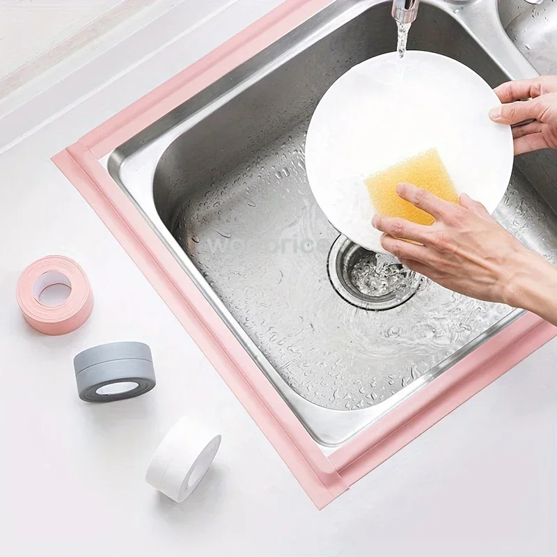 White Bathroom Adhesive Tape K - مراجعة Bathroom Caulk Siliconized وسعره