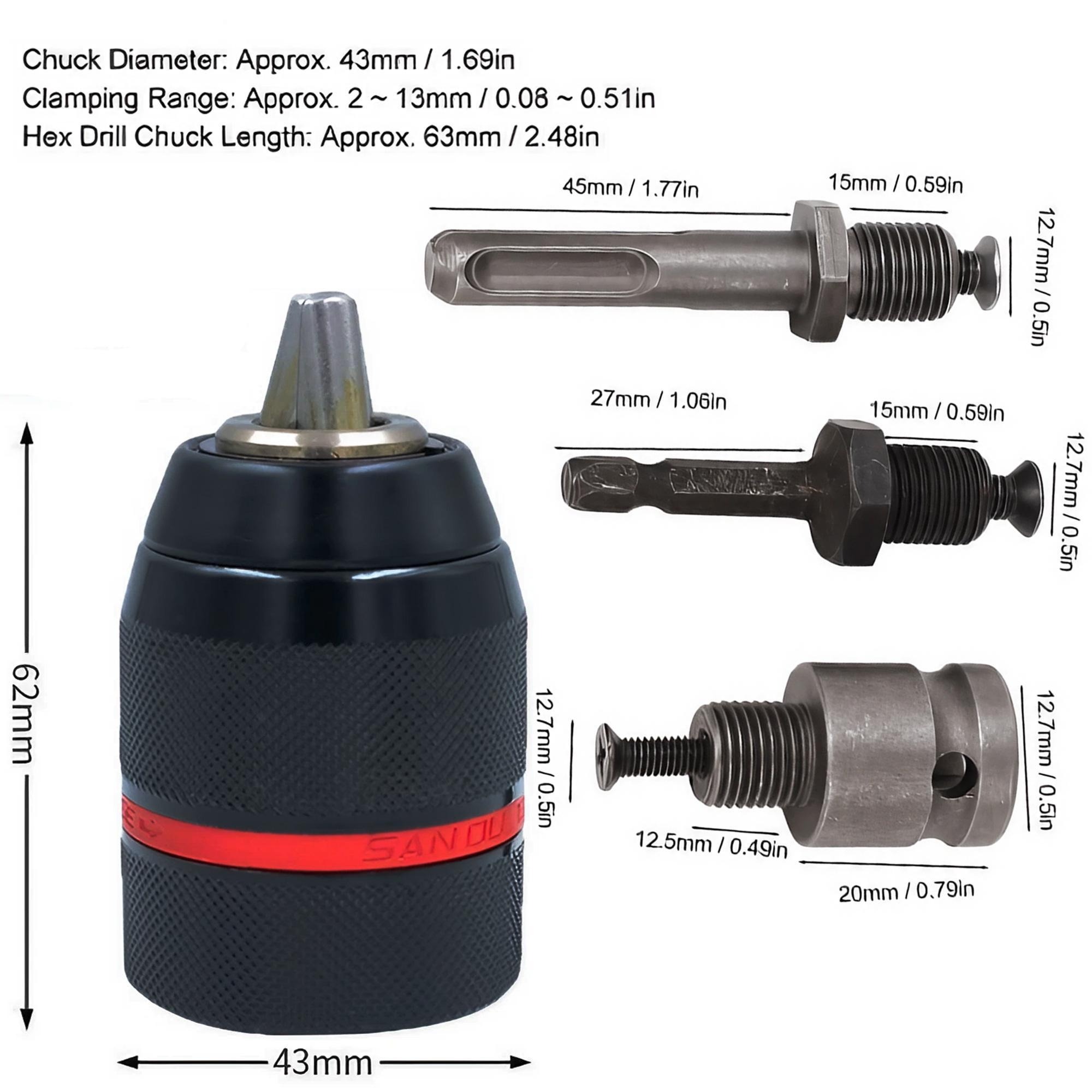 4Pcs 2-13mm Keyless Metal Dril - مراجعة Screwdriver Set Precision وسعره