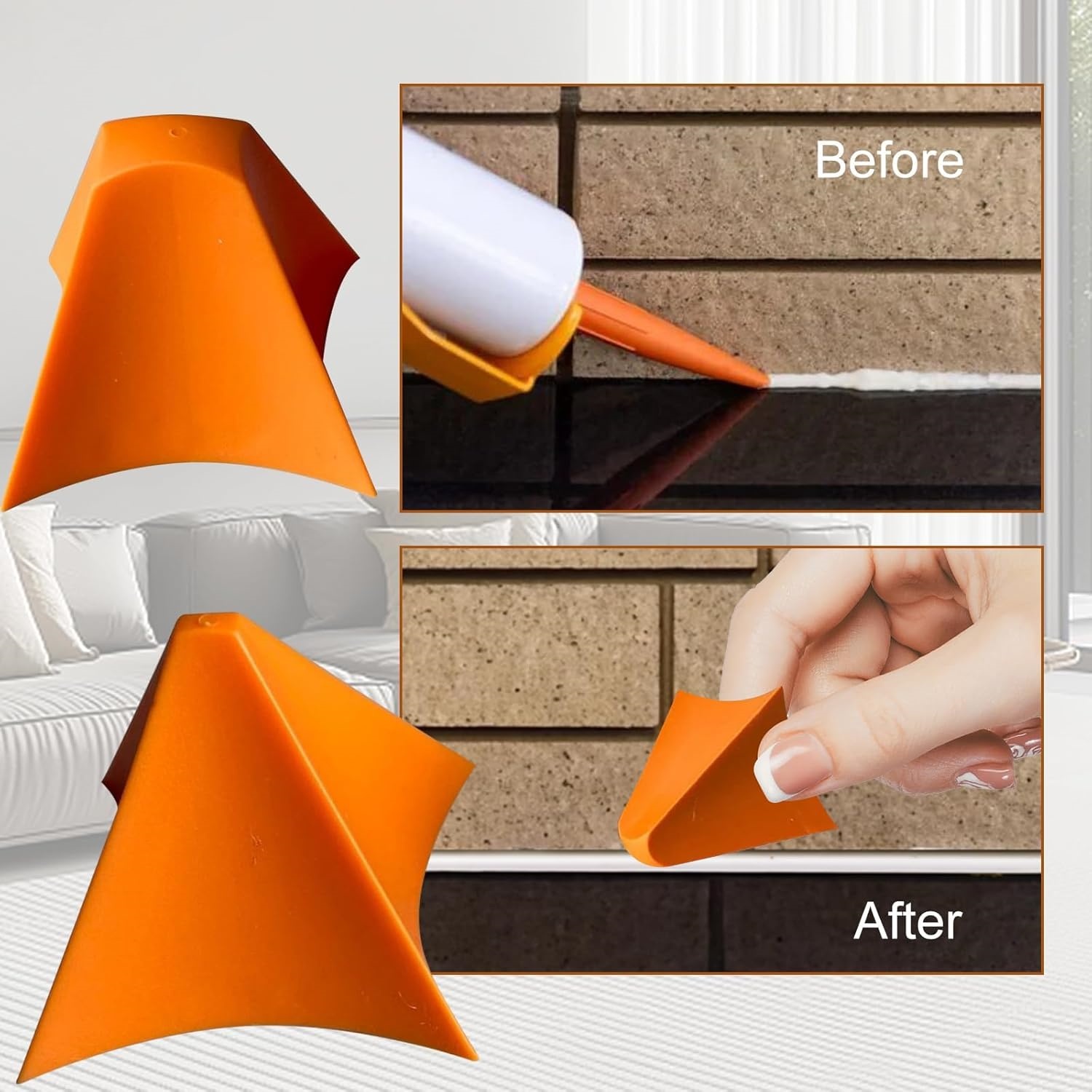 2 PCS Silicone Seam Tool Silic - مراجعة Bathroom Caulk Siliconized وسعره