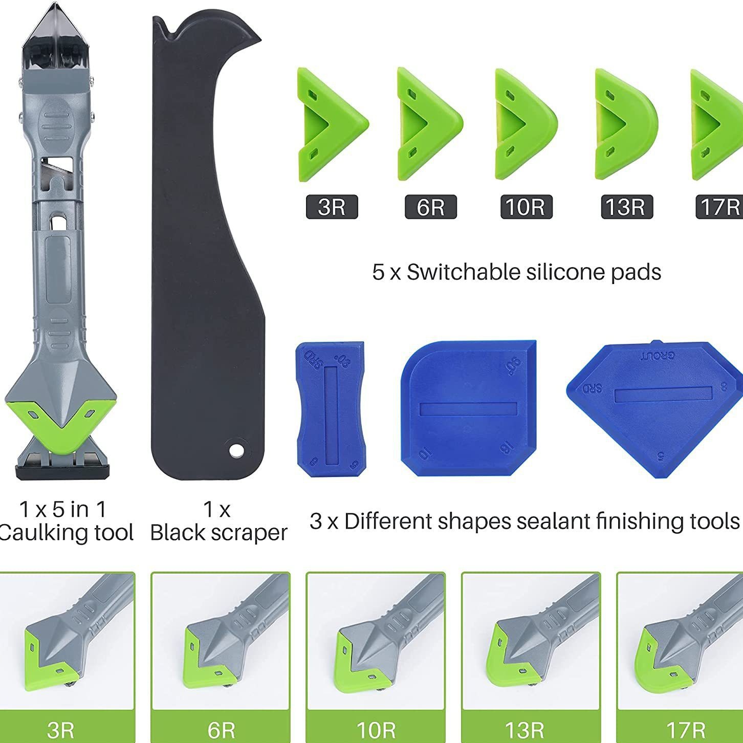 5 In 1 Silicone Caulking Tools - مراجعة Bathroom Caulk Siliconized وسعره