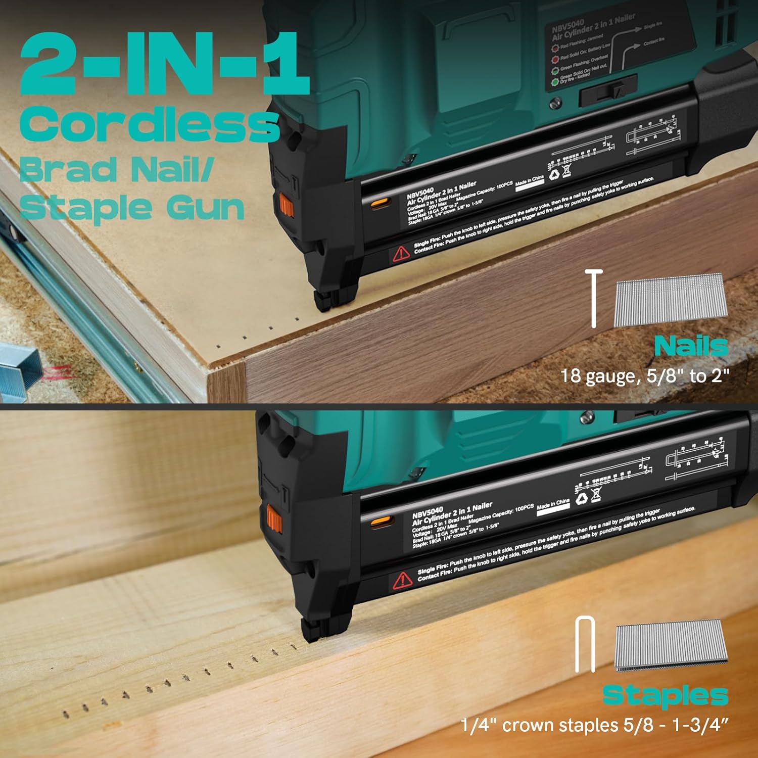 Cordless Brad Nailer 2 in 1 20 - مراجعة Home Improvement Brad وسعره