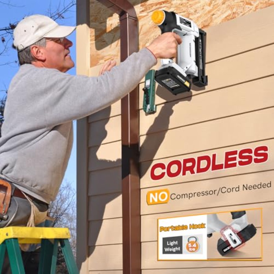 20V Cordless Nail Gun Battery  - مراجعة Home Improvement Brad وسعره