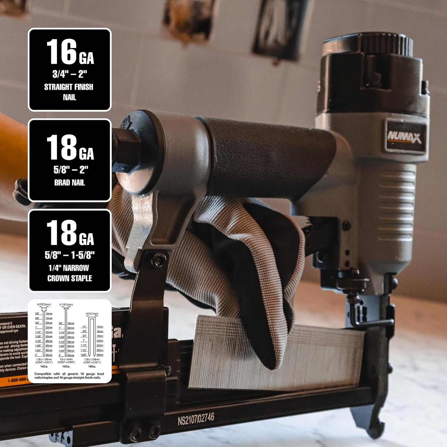 3-in-1 Pneumatic Nail Gun 16GA - مراجعة Home Improvement Brad وسعره