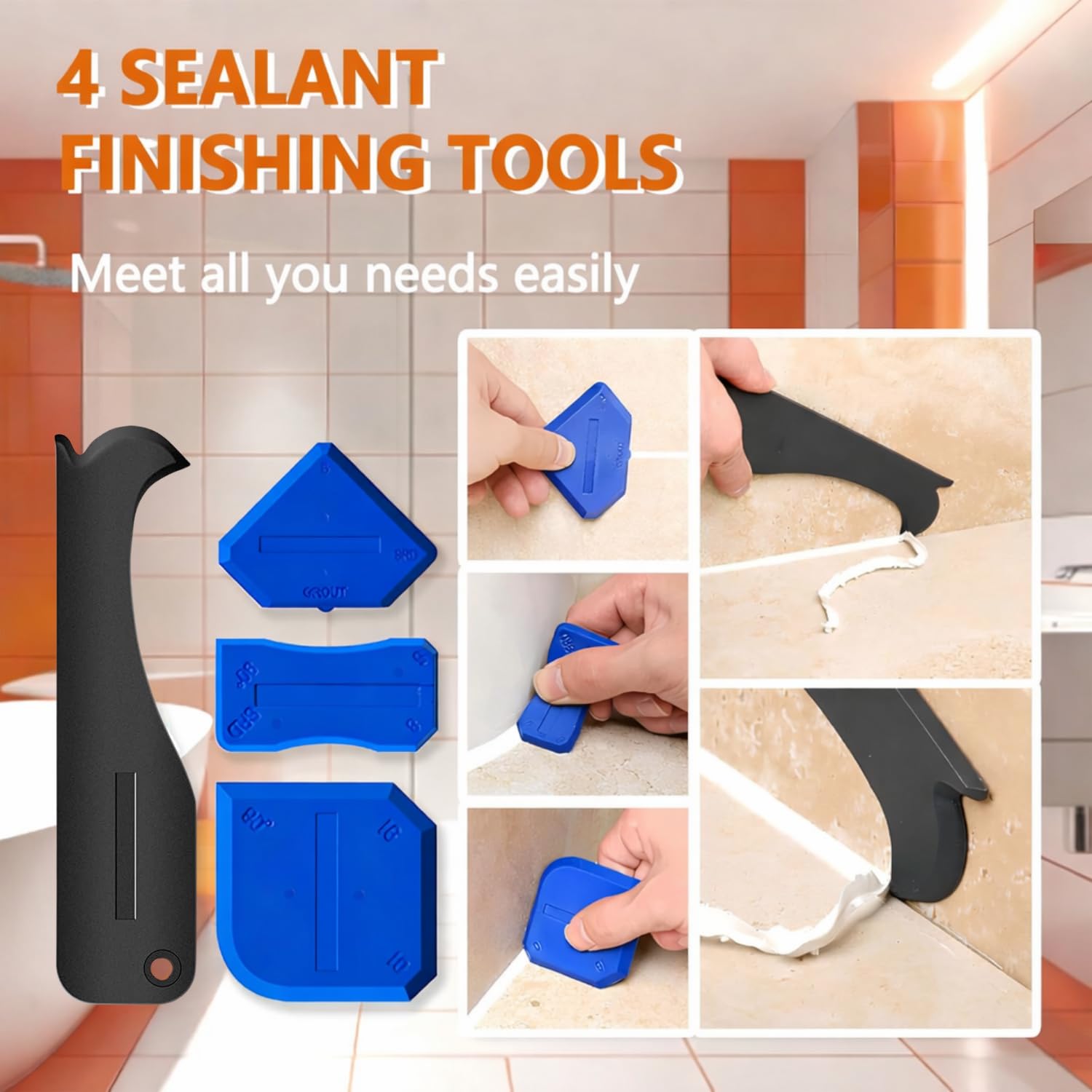 3 in 1 Silicone Caulking Tool  - مراجعة Bathroom Caulk Siliconized وسعره