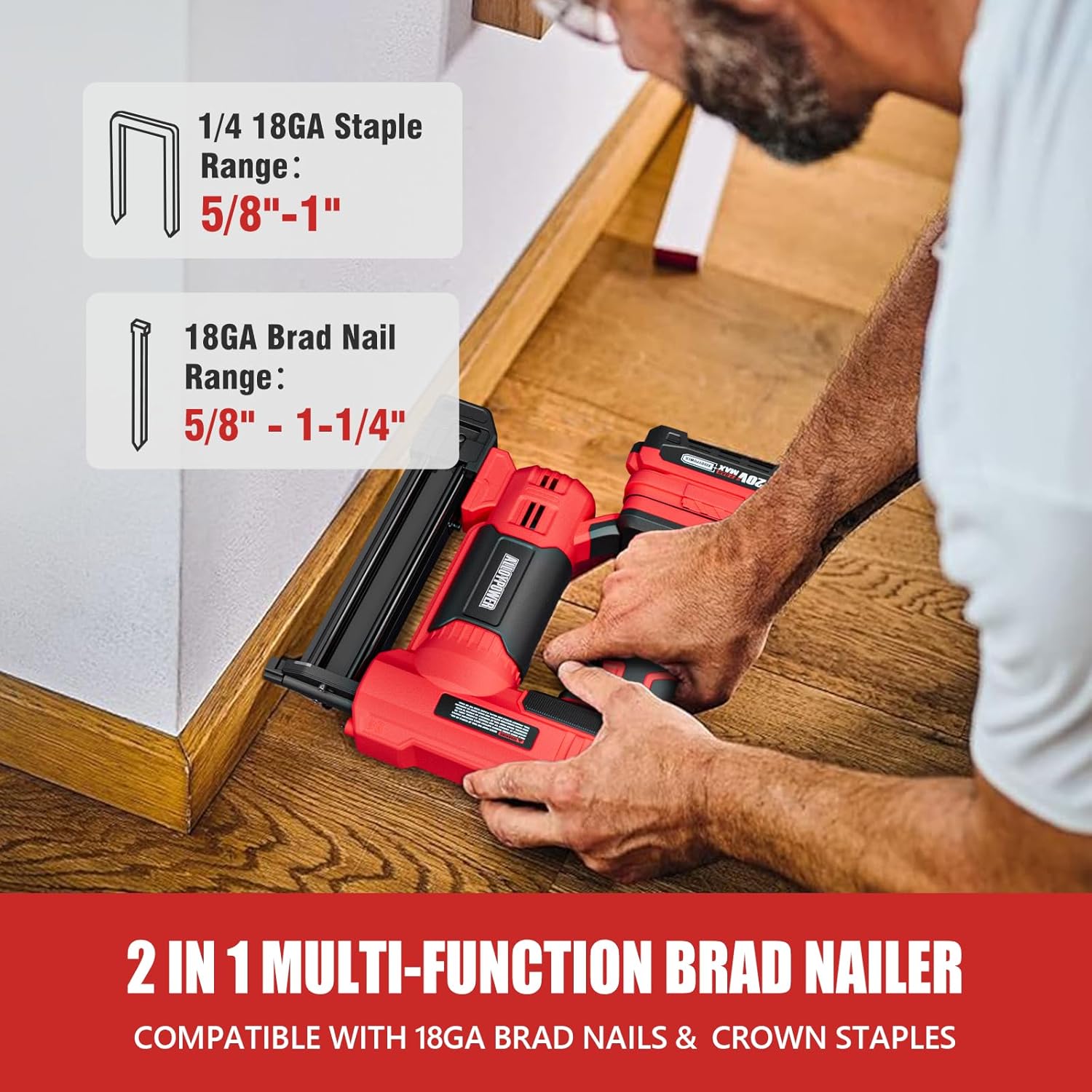 2-in-1 Cordless Brad Nailer an - مراجعة Home Improvement Brad وسعره