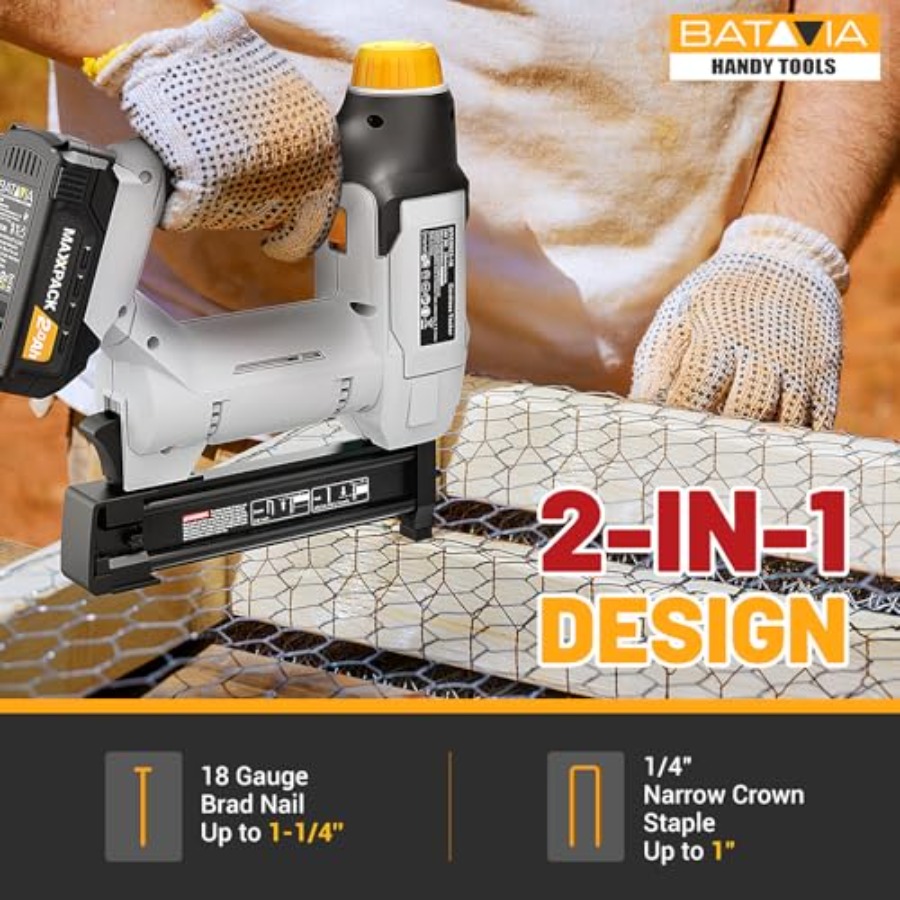 20V Cordless Nail Gun Battery  - مراجعة Home Improvement Brad وسعره