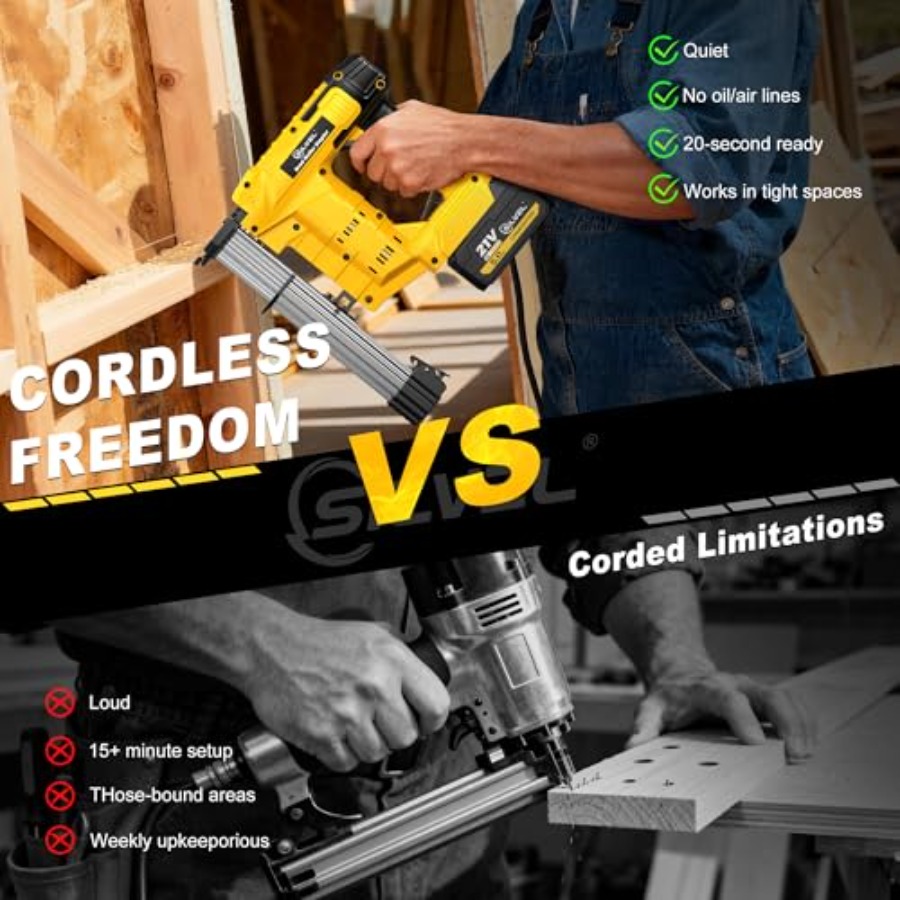Cordless nail gun for woodwork - مراجعة Home Improvement Brad وسعره