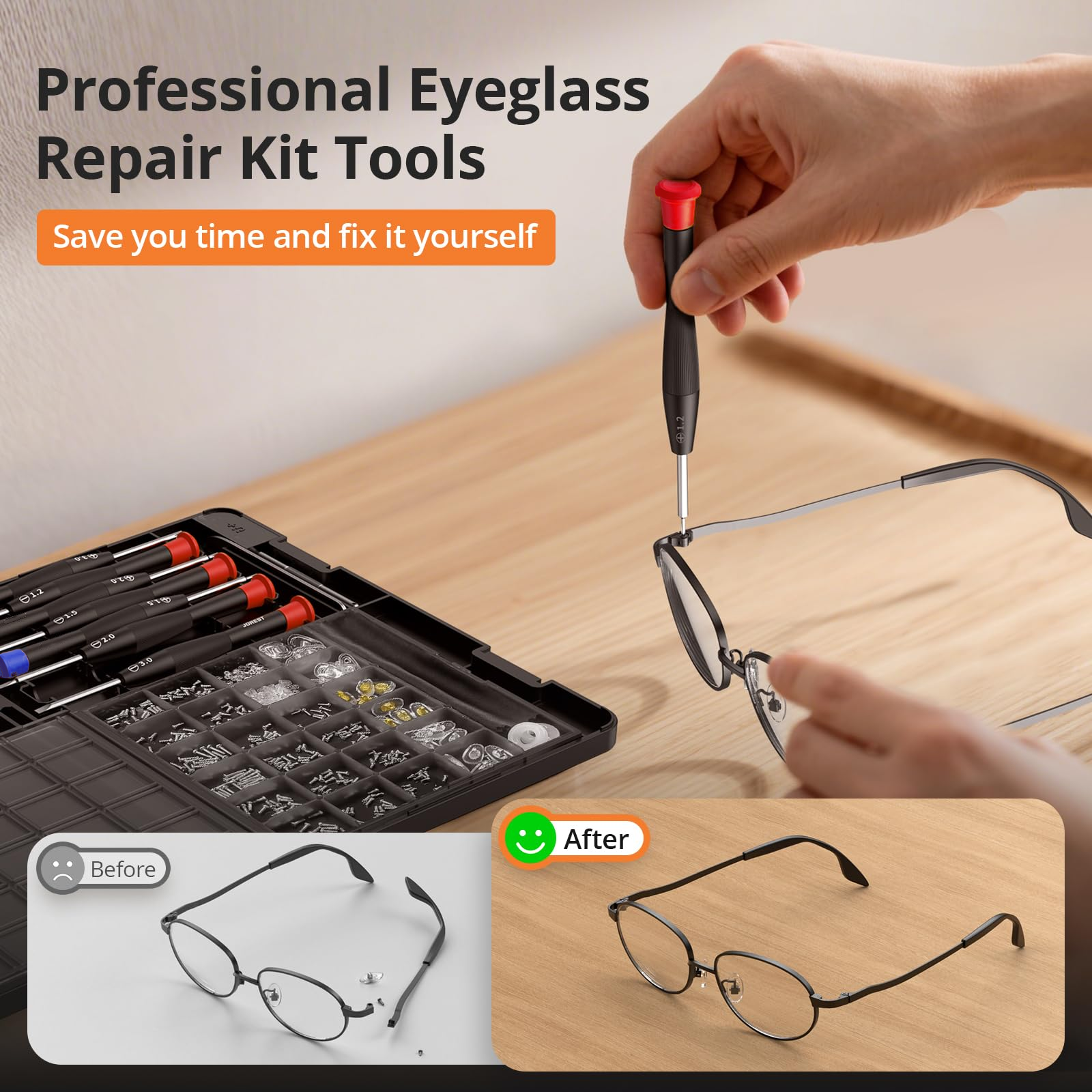 Eyeglass Repair Tool Kit with  - مراجعة Screwdriver Set Precision وسعره