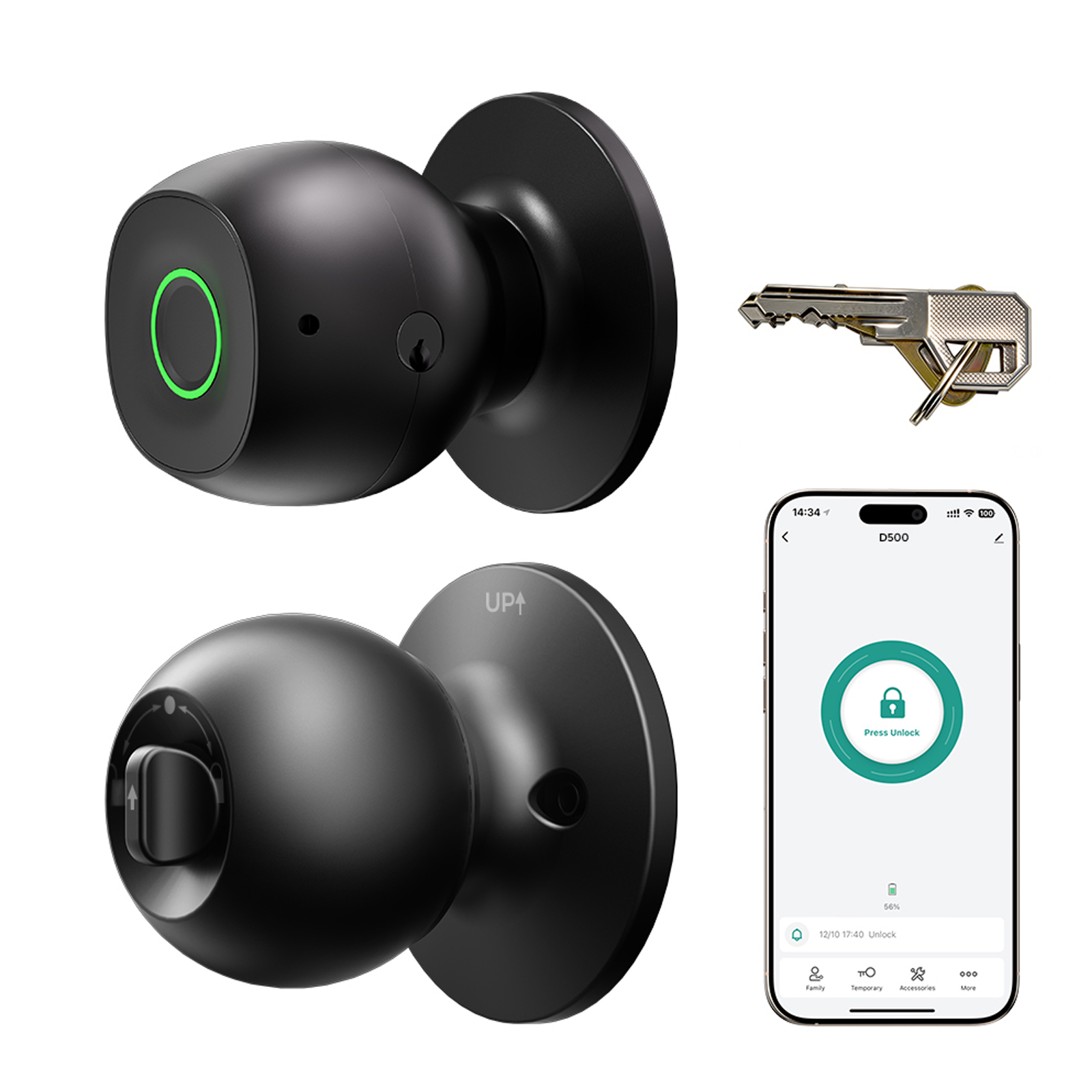 Fingerprint Door Lock Smart Ke - مراجعة Door Knob Replacement وسعره