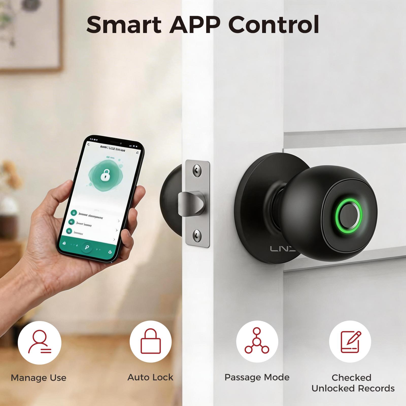 Fingerprint Door Lock Smart Ke - مراجعة Door Knob Replacement وسعره