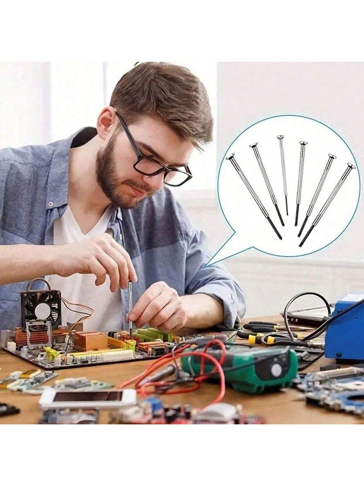 6pcs screwdriver set, eyewear  - مراجعة Screwdriver Set Precision وسعره